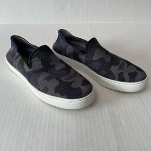 Rothy's Gray Camo Textile The Original Slip On Sneakers Size 8 Womens Loafers